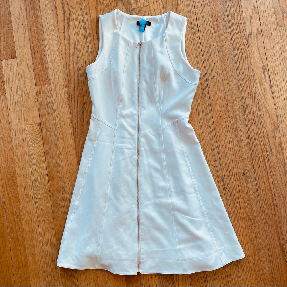 Beautiful WHBM Pure White Fit & Flare Dress